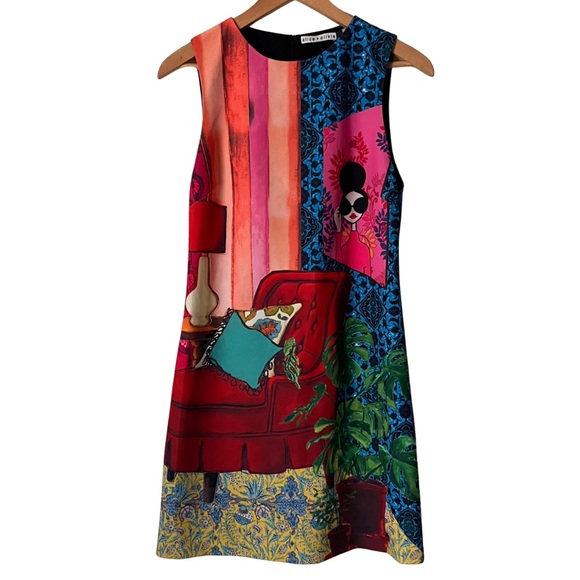 Alice + Olivia Clyde Shift Mini Dress in The Parlour, 4 - Picture 1 of 16